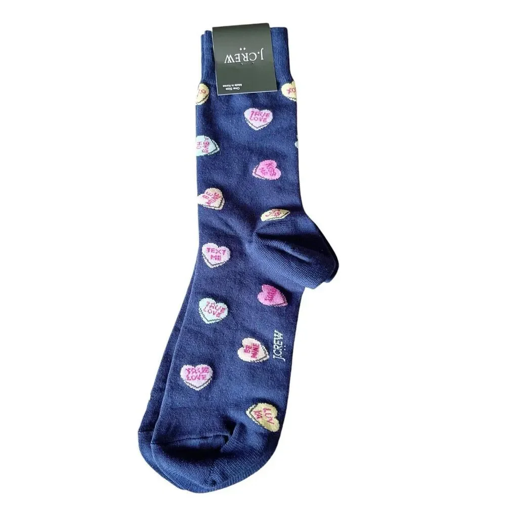 J.Crew Mens Candy Socks Blue One Size Office Casual Preppy Modern Style BL667